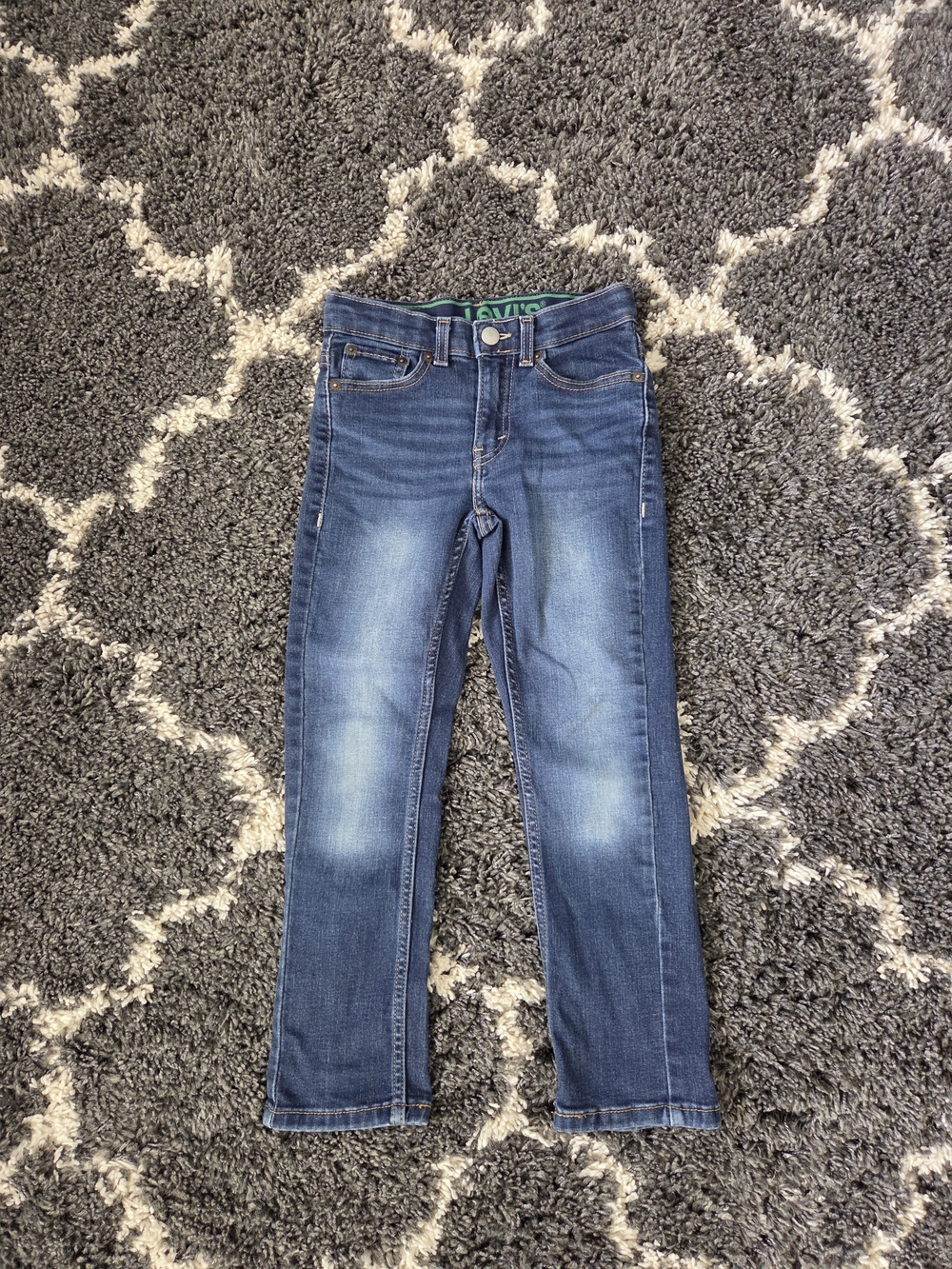 Levi's Boys Straight Jeans in Medium Blue Wash